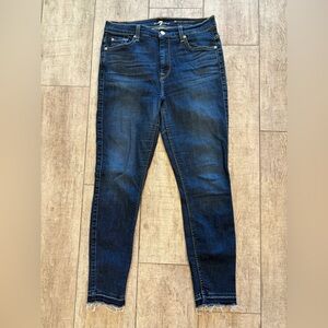 7 For All Mankind Dark Blue Skinny Jeans